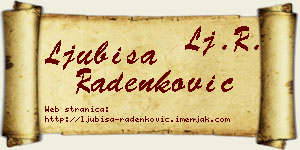 Ljubiša Radenković vizit kartica